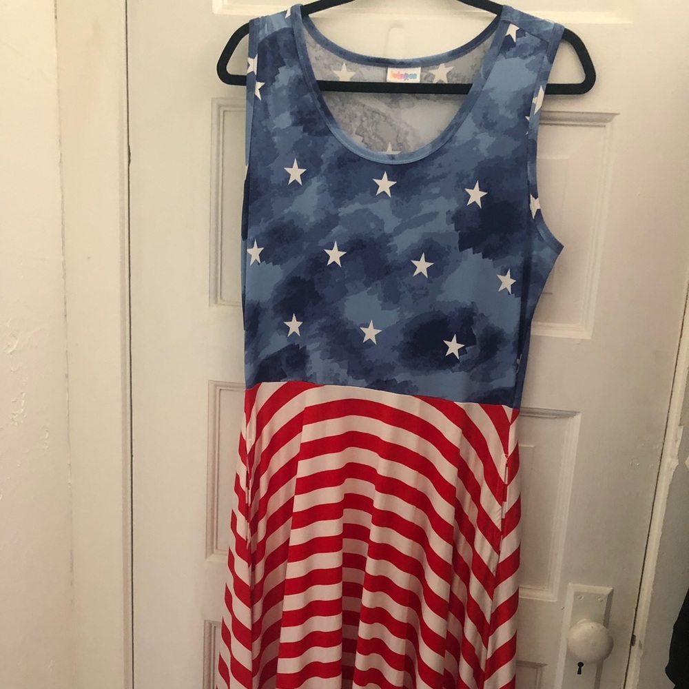 American flag Nikki tank dress, size XL